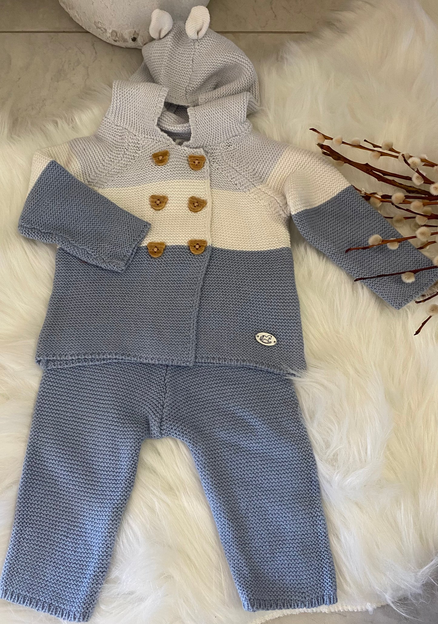 Leo Hooded Knitted Set